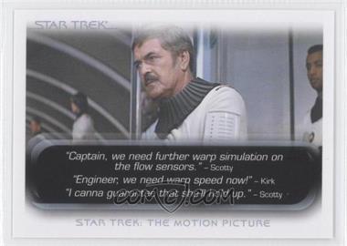 2010 Rittenhouse The "Quotable" Star Trek Movies - [Base] #4 - Star Trek: The Motion Picture - "Captain, we need further warp simulation..."