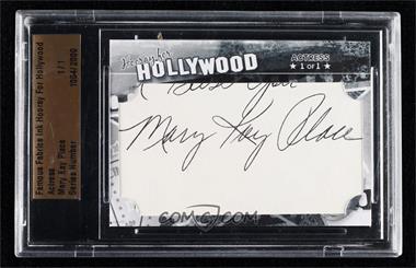 2011 Famous Fabrics Ink Hooray For Hollywood - Cut Signatures #_MAKP - Mary Kay Place /1 [Uncirculated]