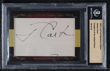 2011 Leaf Cut Signature Edition - Authentic Cut Signatures #_JICA - Jimmy Carter /22 [Cut Signature]