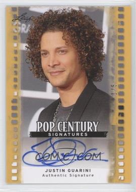 2011 Leaf Pop Century - [Base] - Gold #BA-JG2 - Justin Guarini /5