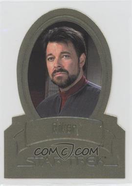 2011 Rittenhouse Star Trek Classic Movies Heroes & Villains Premium Packs - Die-Cut Gold Plaques #H9 - Jonathan Frakes as Commander William Riker /425