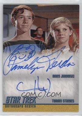 2011 Rittenhouse Star Trek: The Remastered Original Series - Dual Autograph #DA2 - Pamelyn Ferdin as Mary Janowksi / Craig Huxley as Tommy Starnes