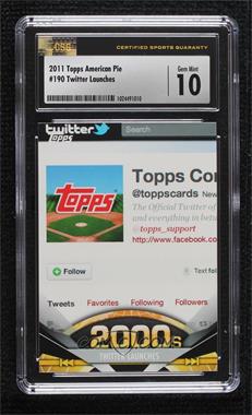 2011 Topps American Pie - [Base] #190 - Twitter Launches [CSG 10 Gem Mint]