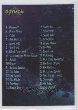 2012-13 Cryptozoic DC Batman: The Legend - [Base] - Foil #63 - Checklist