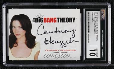 2012 Cryptozoic The Big Bang Theory Seasons 1 & 2 - Autographs #A11 - Courtney Henggeler as Missy Cooper [CGC 10 Gem Mint]