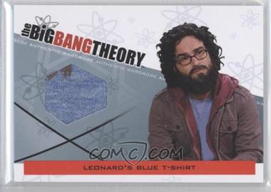 2012 Cryptozoic The Big Bang Theory Seasons 3 & 4 - Authentic Wardrobe #M-09 - Leonard's Blue T-Shirt