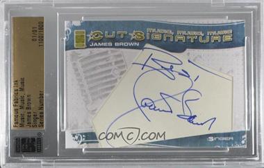 2012 Famous Fabrics Ink Music, Music, Music - Cut Signatures #1100 - James Brown /1 [Cut Signature]