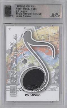 2012 Famous Fabrics Ink Music, Music, Music - Memorabilia - Single Silver #_MCHA - MC Hammer /80