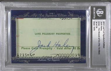 2012 Leaf Cut Signature Edition - [Base] #_JAHA - Jack Haley /36 [Cut Signature]