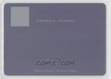 2012 Leaf Oval Office Cut Signatures - [Base] - Printing Plates Cyan #OOD12 - Warren G. Harding /1