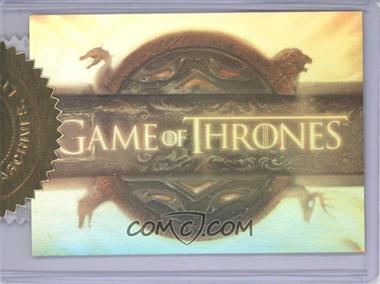 2012 Rittenhouse Game of Thrones Season 1 - Case Topper #T1 - Game of Thrones Logo /900 [Uncirculated]