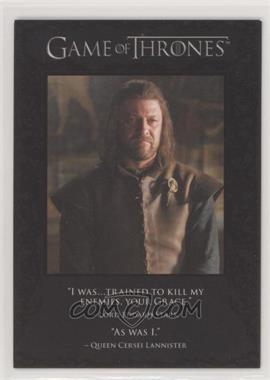 2012 Rittenhouse Game of Thrones Season 1 - The Quotable Game of Thrones #Q8 - Lord Eddard Stark, Queen Cersei Lannister, Tywin Lannister, Tyrion Lannister