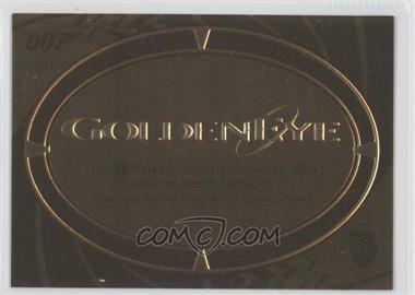 2012 Rittenhouse James Bond: 50th Anniversary Series 2 - Gold Movie Plaques #P50 - Goldeneye