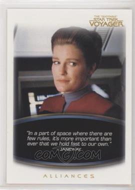 2012 Rittenhouse The "Quotable" Star Trek: Voyager - [Base] #31 - Alliances - "In a part of space where there..."