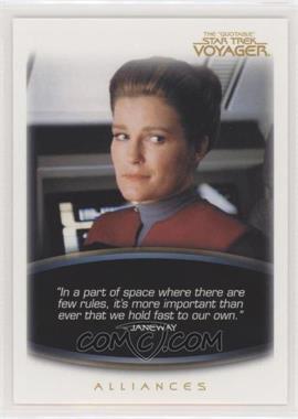 2012 Rittenhouse The "Quotable" Star Trek: Voyager - [Base] #31 - Alliances - "In a part of space where there..."