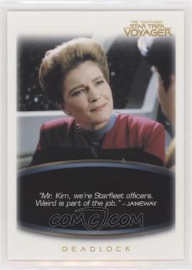 2012 Rittenhouse The "Quotable" Star Trek: Voyager - [Base] #35 - Deadlock - "Mr. Kim, we're Starfleet officers..."