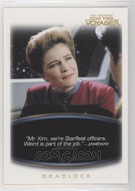 2012 Rittenhouse The "Quotable" Star Trek: Voyager - [Base] #35 - Deadlock - "Mr. Kim, we're Starfleet officers..."