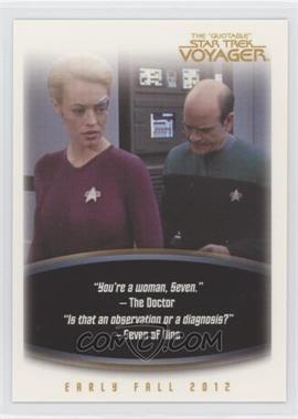 2012 Rittenhouse The "Quotable" Star Trek: Voyager - Promos #P1 - Seven of Nine, The Doctor