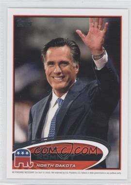 2012 Topps Update Series - Presidential Predictor Mitt Romney #PPR-34 - Mitt Romney (North Dakota)