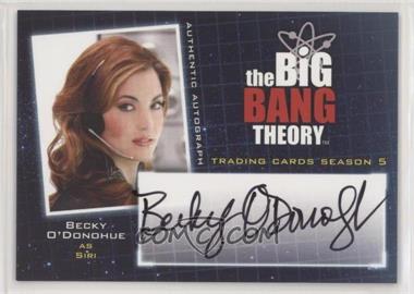 2013 Cryptozoic The Big Bang Theory Seasons 5 - Autographs #A9 - Becky O'Donohue as Siri