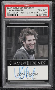 2013 Rittenhouse Game of Thrones Season 2 - Bordered Autographs #_DABE - David Benioff (3-Case Incentive) [PSA 10 GEM MT]