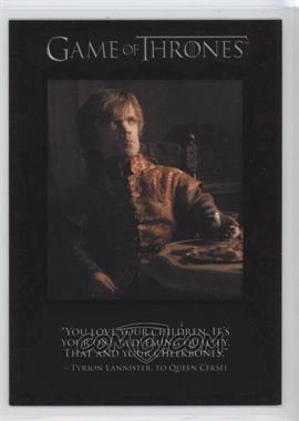 2013 Rittenhouse Game of Thrones Season 2 - The Quotable Game of Thrones #Q11 - Ser Jaime Lannister, Robb Stark, Tyrion Lannister