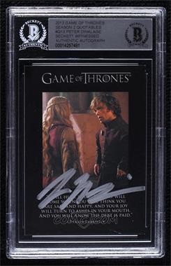 2013 Rittenhouse Game of Thrones Season 2 - The Quotable Game of Thrones #Q13 - Tyrion Lannister [BAS BGS Authentic]