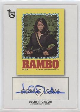 2013 Topps 75th Anniversary - Pop Culture Autographs #_JUNI - Julia Nickson