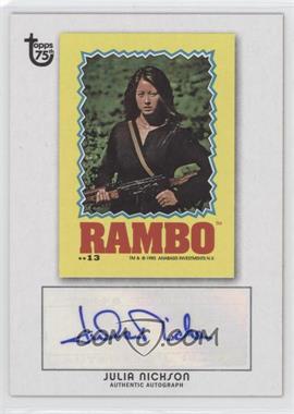 2013 Topps 75th Anniversary - Pop Culture Autographs #_JUNI - Julia Nickson