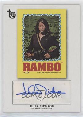 2013 Topps 75th Anniversary - Pop Culture Autographs #_JUNI - Julia Nickson