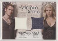 Klaus played by Joseph Morgan, Rebekah played by Claire Holt