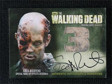 2014 Cryptozoic The Walking Dead Season 3 Part 1 - Autograph Memorabilia #AM6 - Greg Nicotero