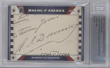 2014 Famous Fabrics Making of America - Authentic Cut Signatures #ANDO - Andrew Downing /1 [BGS Authentic]