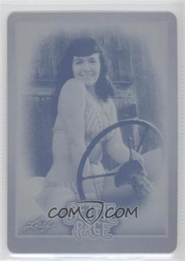 2014 Leaf Bettie Page - [Base] - Printing Plate Cyan #BP18 - In 1953, Page appeared... /1