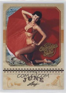 2014 Leaf Bettie Page - Calendar Girl #CG6 - Bettie Page (June)