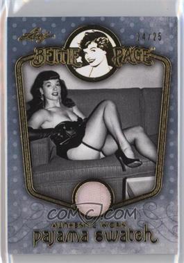 2014 Leaf Bettie Page - Pajama Swatch - Gold #BP-PJ10 - Bettie Page /25