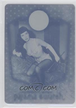 2014 Leaf Bettie Page - Pajama Swatch - Printing Plate Cyan #BP-PJ3 - Bettie Page /1