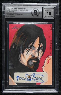 2014 Leaf Pop Century - Masterworks Autographed Sketch Cards #_NRRM - Norman Reedus (Rich Molinelli) /1 [BAS BGS Authentic]