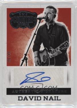 2014 Panini Country Music - Authentic Signatures - Silver #S-DN - David Nail /49