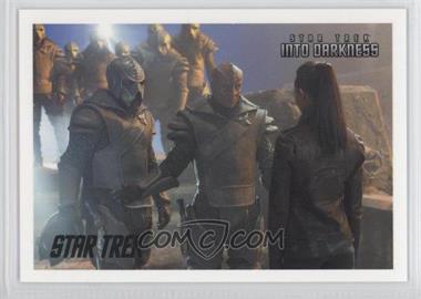 2014 Rittenhouse Star Trek Movies (Reboots) - Star Trek: Into Darkness - Silver #40 - A nervous Uhura confronts a squad of armed Klingons... /200