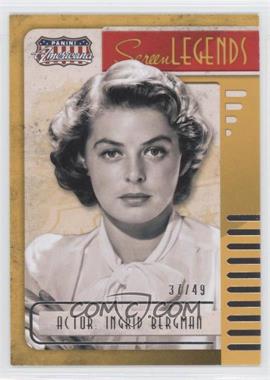 2015 Panini Americana - Screen Legends - Gold #8 - Ingrid Bergman /49