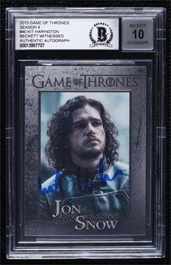 2015 Rittenhouse Game of Thrones Season 4 - [Base] #40 - Jon Snow [BAS BGS Authentic]