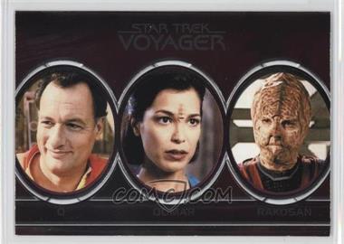 2015 Rittenhouse Star Trek Voyager Heroes and Villians - Aliens #A8 - Q, Qomar, Rakosan, Repto-Humanoid, Romulan, Sakari