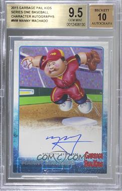 2015 Topps Garbage Pail Kids Series 1 - MLB Player Caricature Autographs #_MAMA - Manny Machado [BGS 9.5 GEM MINT]