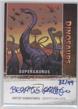 2015 Upper Deck Dinosaurs - Artist Autographs #23 - Supersaurus, Benito Gallego /49