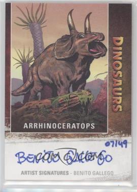 2015 Upper Deck Dinosaurs - Artist Autographs #4 - Arrhinoceratops, Benito Gallego /49
