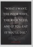 What I want, the poor…