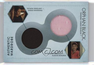 2016 Cryptozoic Orphan Black Season 1 - Dual Wardrobe Relics #DM3 - Tatiana Maslany as Sarah Manning/Alison Hendrix