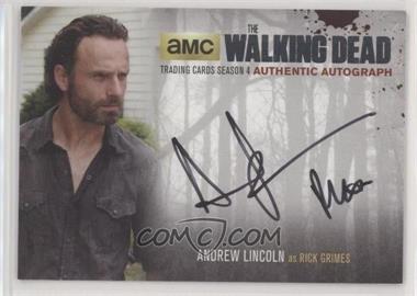 2016 Cryptozoic The Walking Dead Season 4 Part 2 - Horizontal Autographs - Silver #AL4 - Andrew Lincoln as Rick Grimes /75