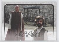 Conleth Hill as Varys and Peter Dinklage as Tyrion Lannister